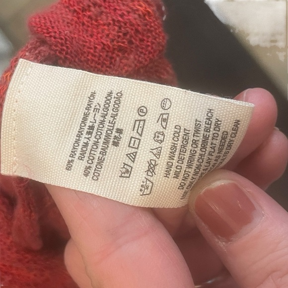 Free People Red Rain or Shine Knit Mini Dress Size Small Collared Sweater - Picture 8 of 11